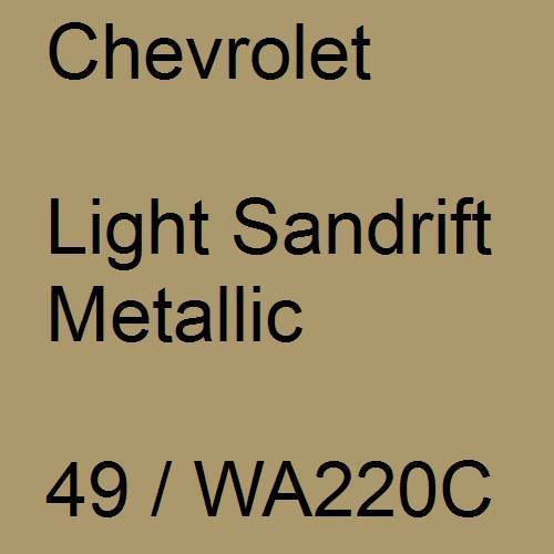 Chevrolet, Light Sandrift Metallic, 49 / WA220C.